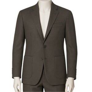 Banana Republic Men’s 44R Slim Fit Gray Herringbone Blazer Jacket Wool Blend